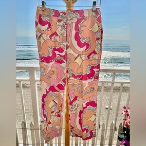 New York & Company Pink and Peach Graphic Stretch pants